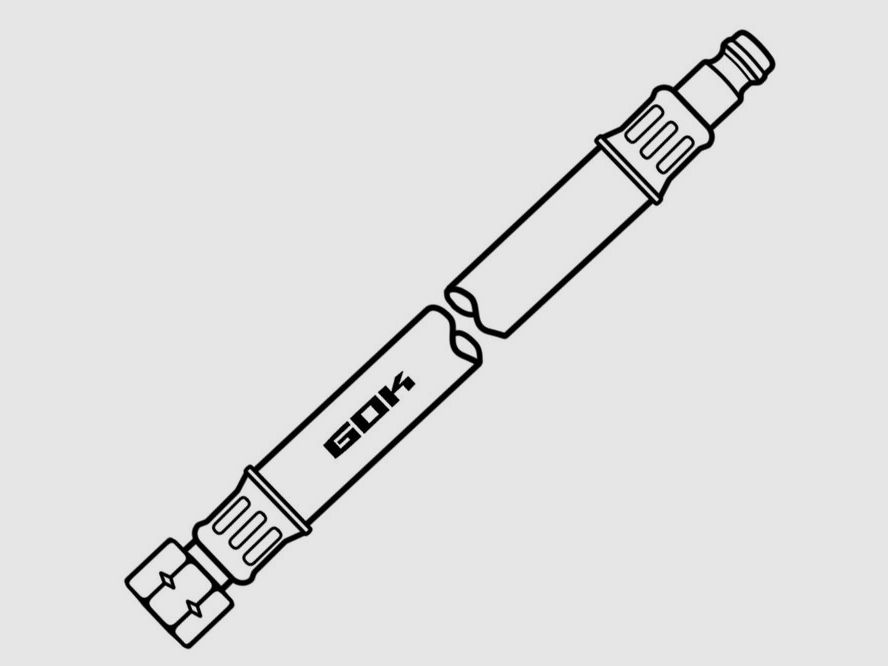 Mitteldruck-Schlauchleitung 10 bar, G 1/4 LH-ÜM x STN, 300 mm, Bild 3 von 3