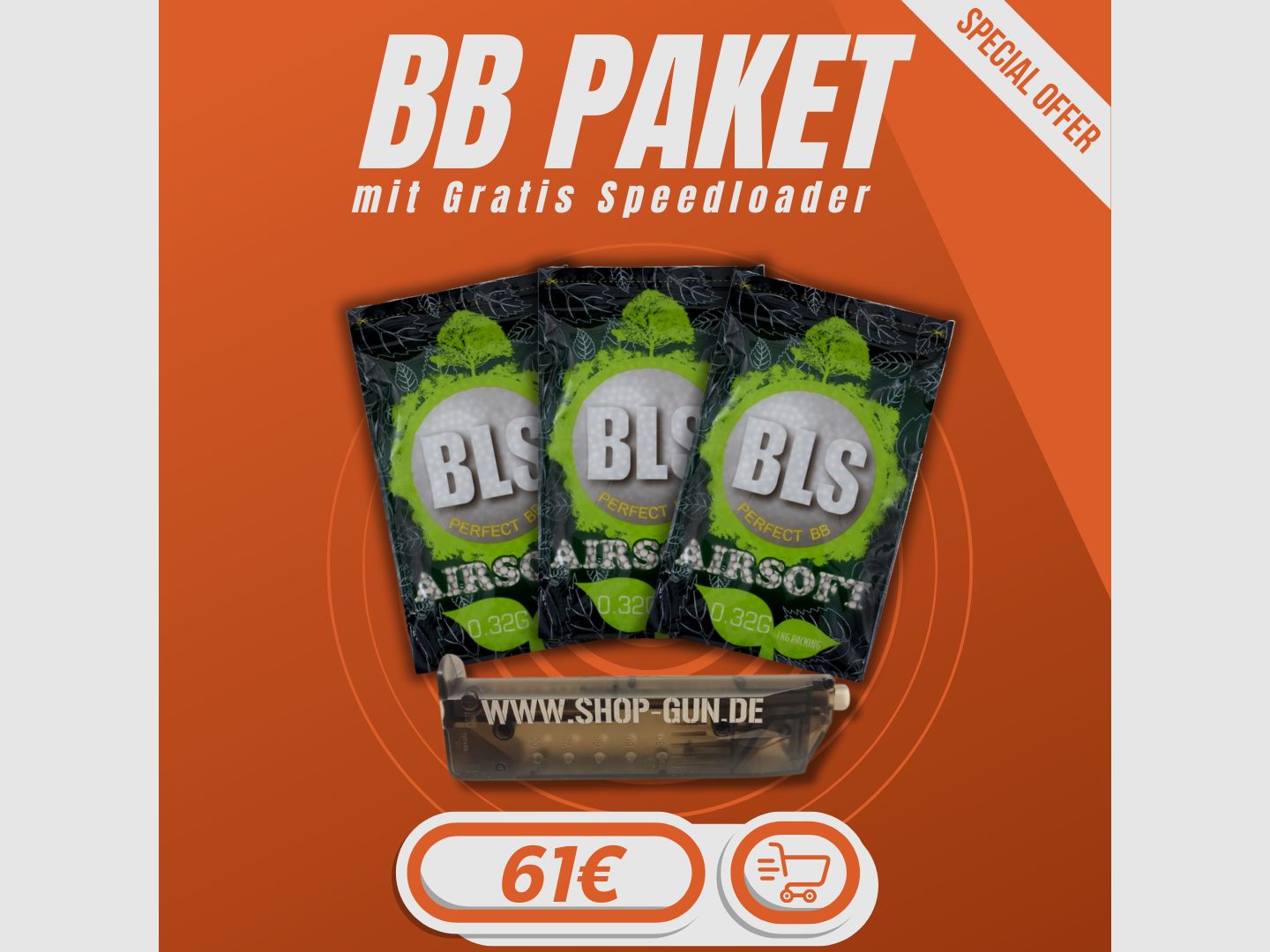 0.32g BLS BIO Sparpaket mit Speedloader