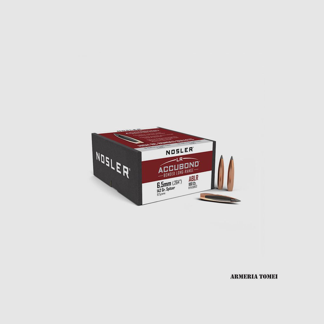 GESCHOSSE – NOSLER – ACCUBOND LR 6,5mm (.264″) 142 Gr. Spitzgeschoss 9,2 Gramm (100 Stk)