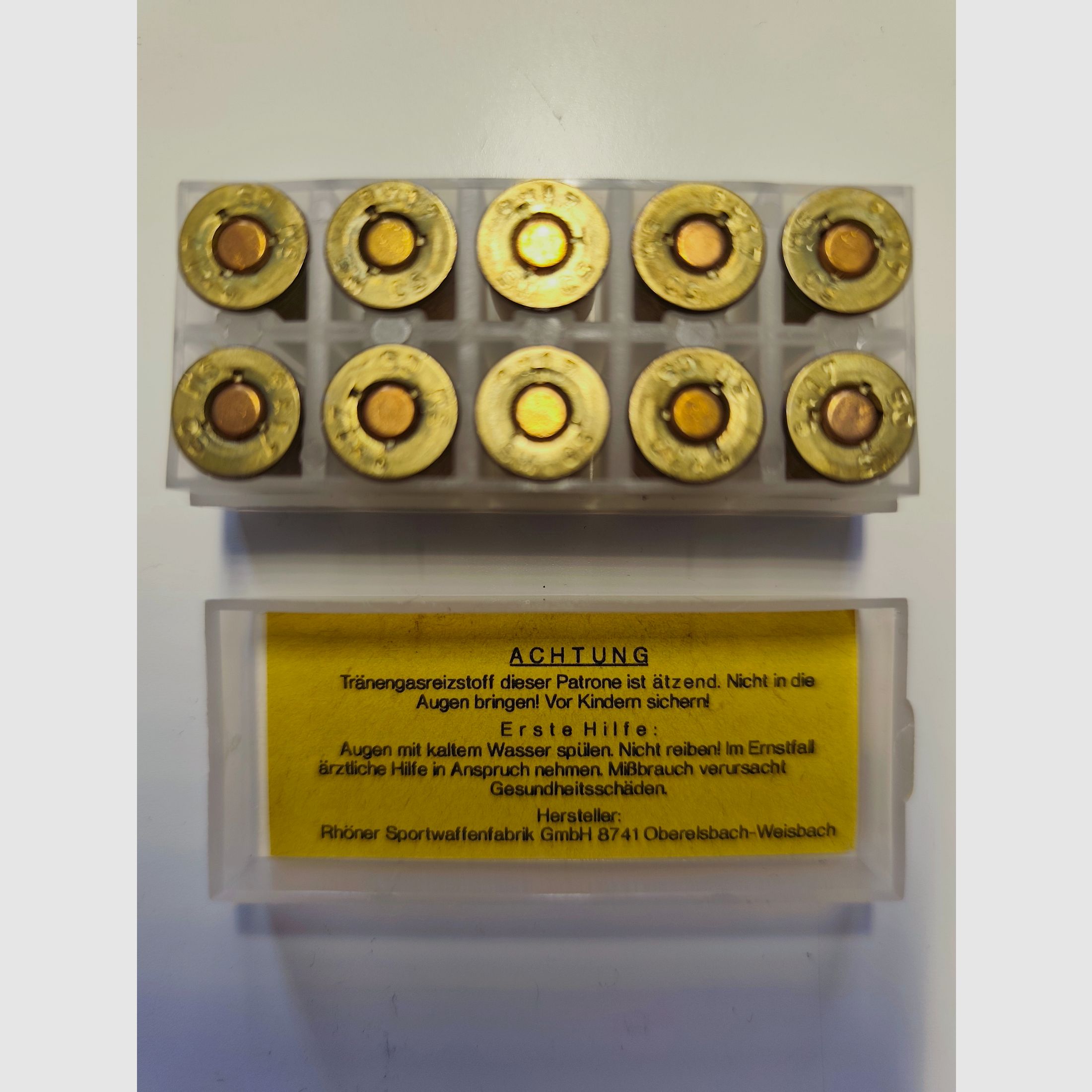 CS Gas Patronen von SM 9mm RK 10 Stück + kleines Taschenmesser