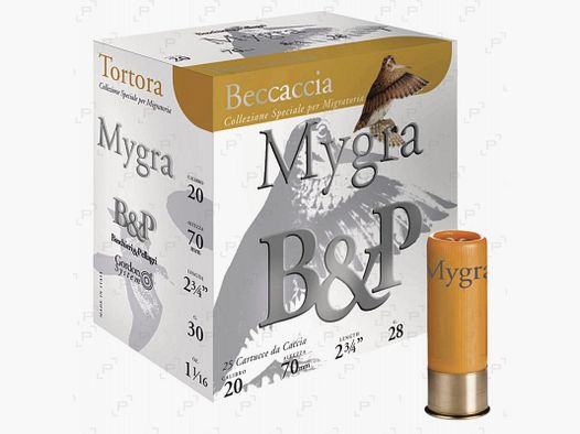 Bleischrotpatronen BASCHIERI & PELLAGRI Kal. 20/70 - MYGRA BECCACIA