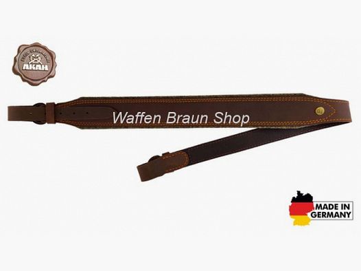 AKAH Gewehrriemen Pull-up Leder mit Wollfilz