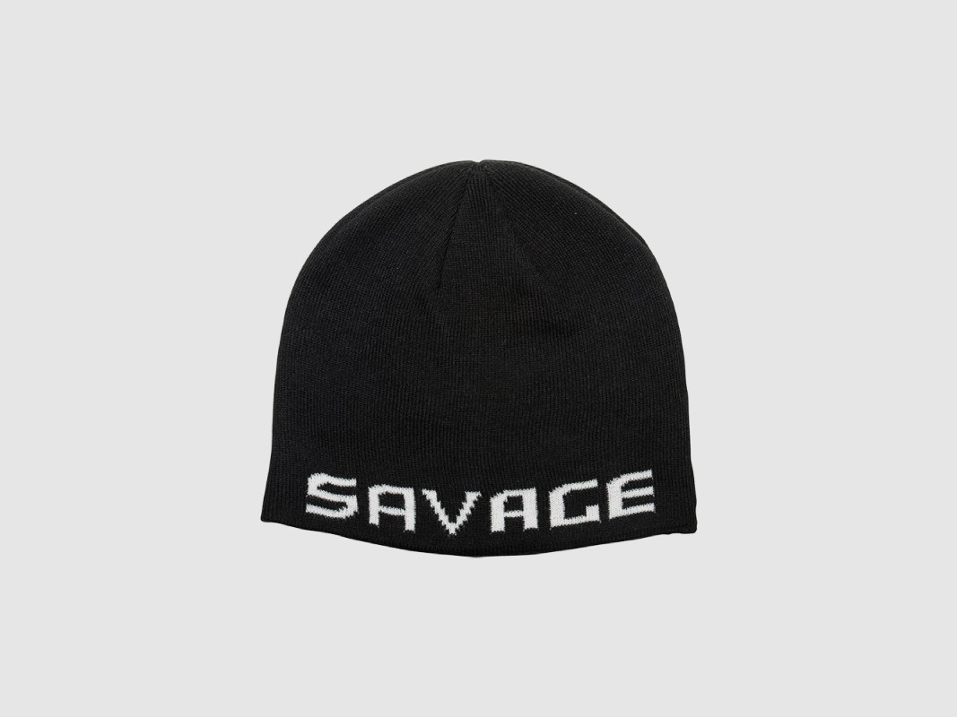 Savage Gear LOGO BEANIE ONE SIZE BLACK/WHITE