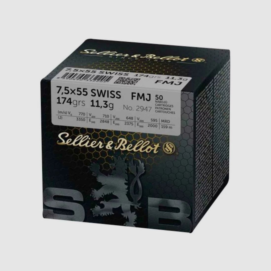 Sellier & Bellot FMJ 174grs - 50 Stk