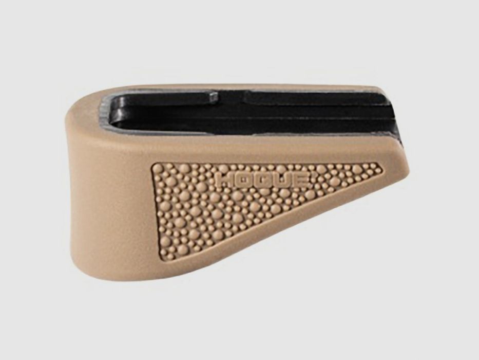 HOGUE OVERMOLDED® EXTENSION 43® MAGAZINE HOGUE OVERMOLDED GRIP EXT BASE PAD POUR GLOCK 43 9MM 6RD MAGS FDE, image 1 sur 2