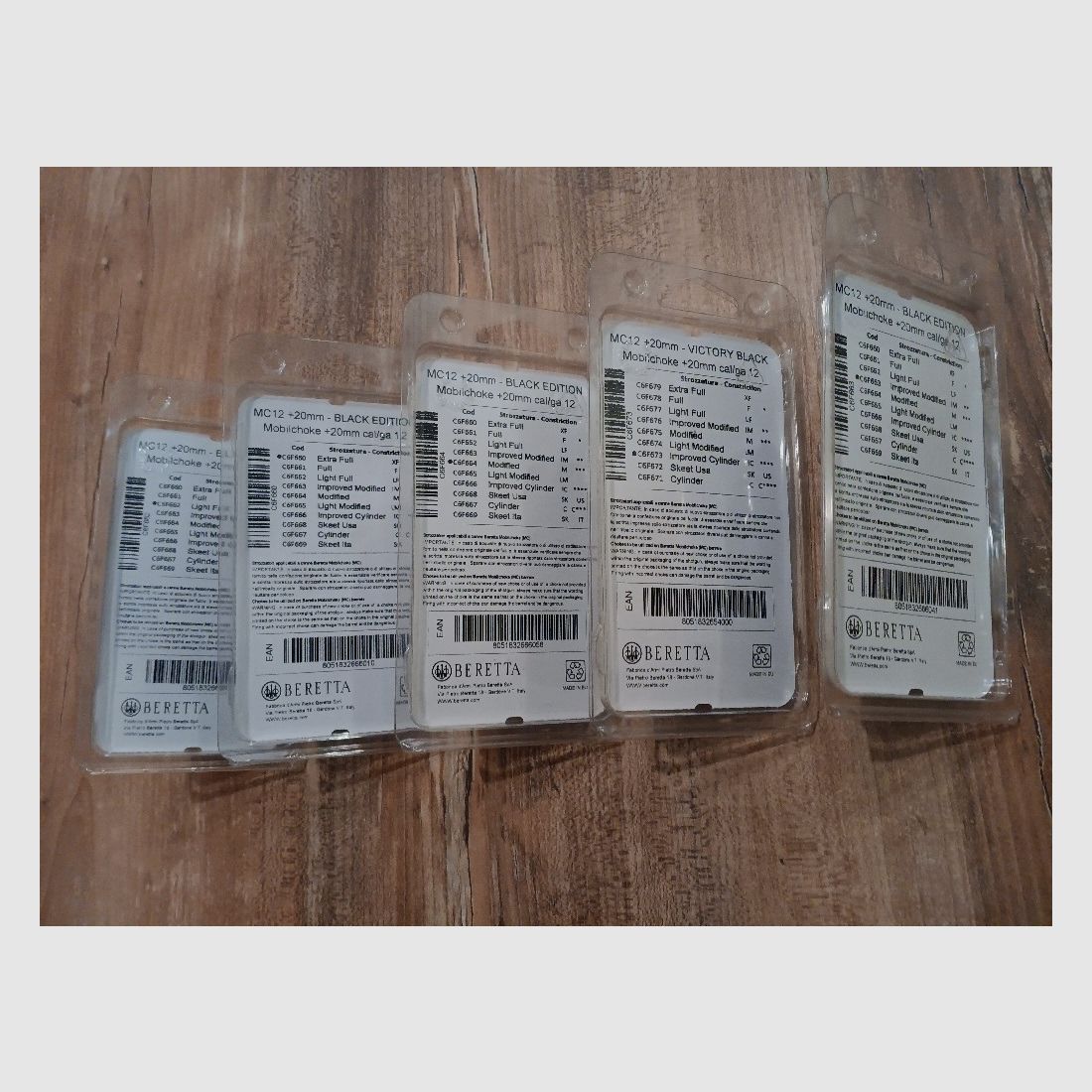 5 Stück original BERETTA MC-12 Black Edition +20mm Chokes (XF,LF,IM,M,IC) Guter Gebrauchtzustand!