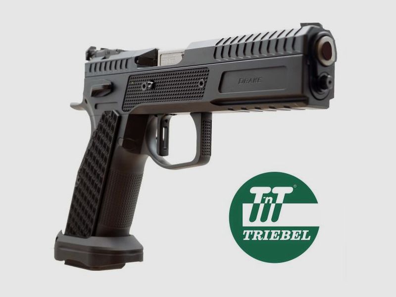 PHOENIX SwissMade Pistole Mod. Drake standard -5' 9mmLuger STAHL -ALLBlack