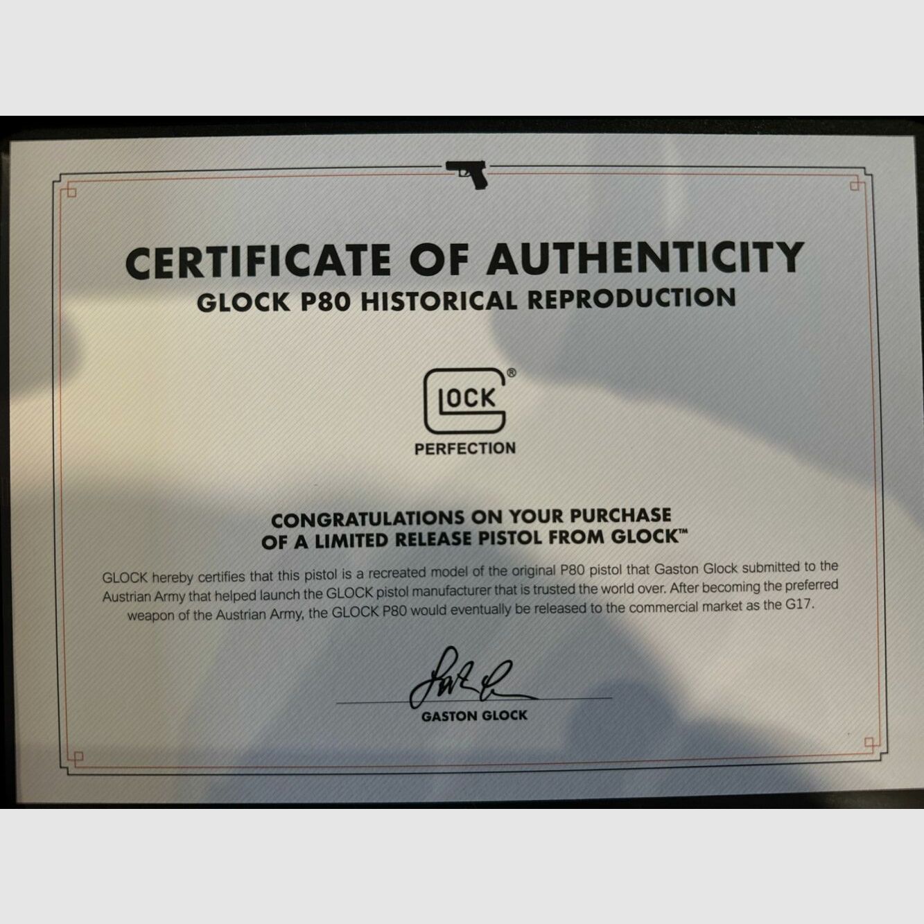 GLOCK P80 - limited anniversary model