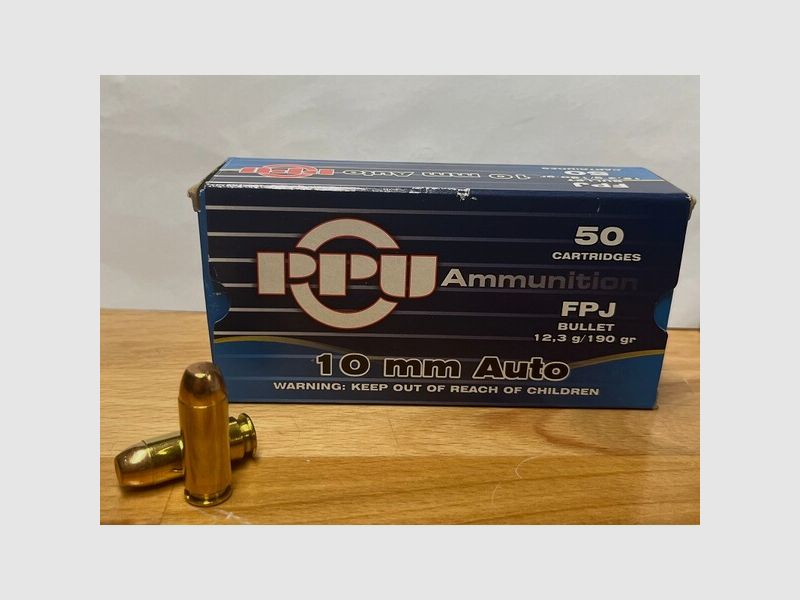 PPU 10mm Auto FMJ 190gr 50er Packungen