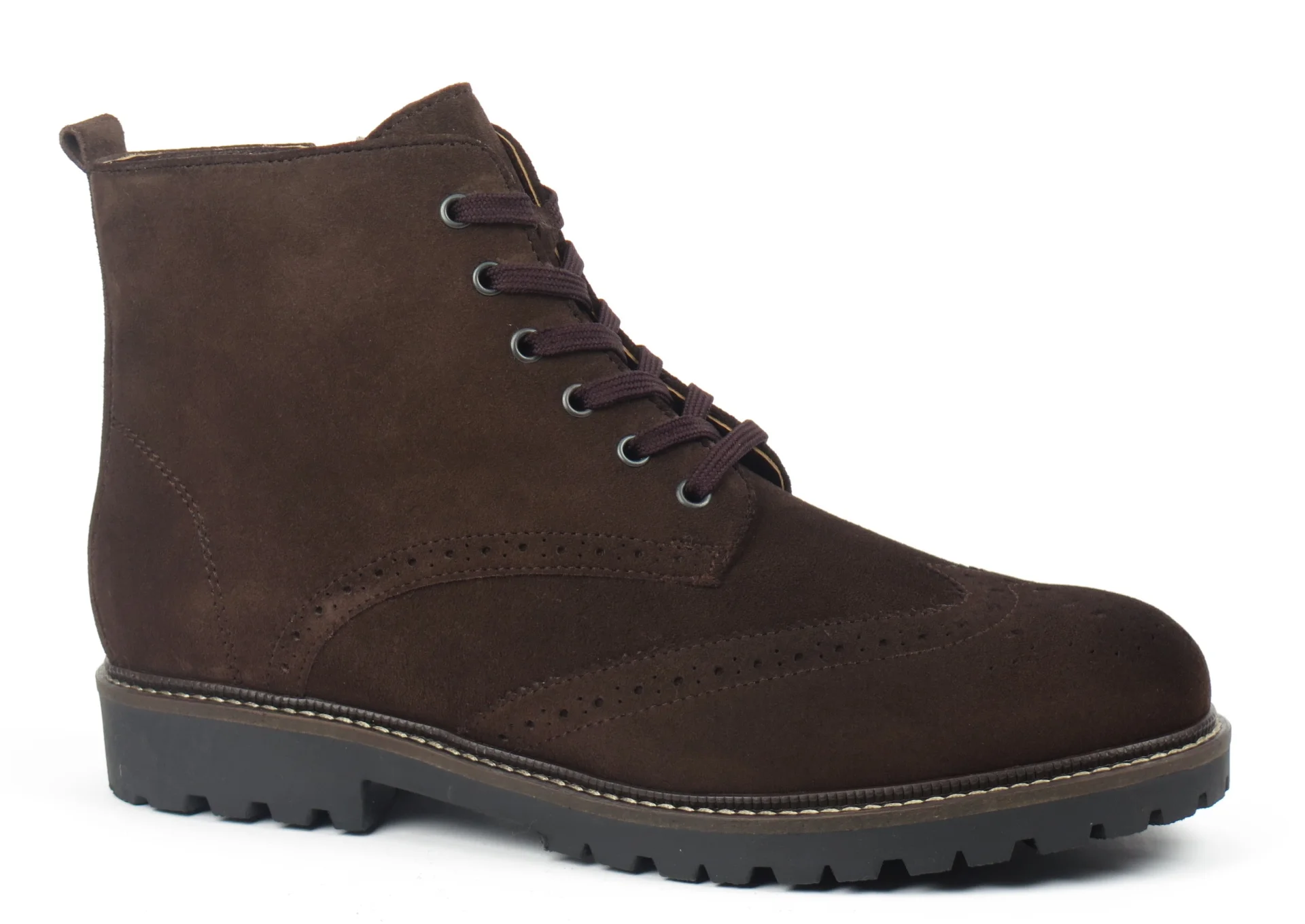 dirndl & bua bottines pour hommes en peau d'agneau marron foncé, image 2 sur 4