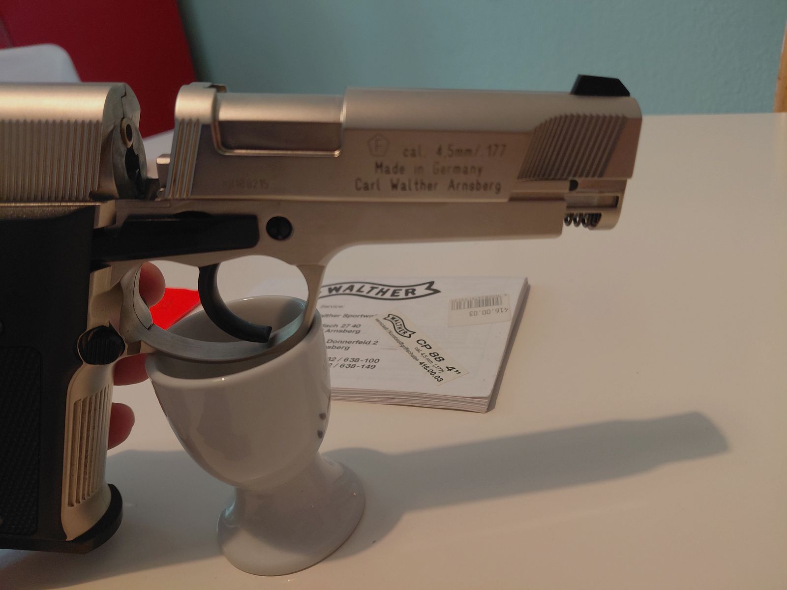 Walther CP88 air pistol 4" used 4.5mm Diabolos