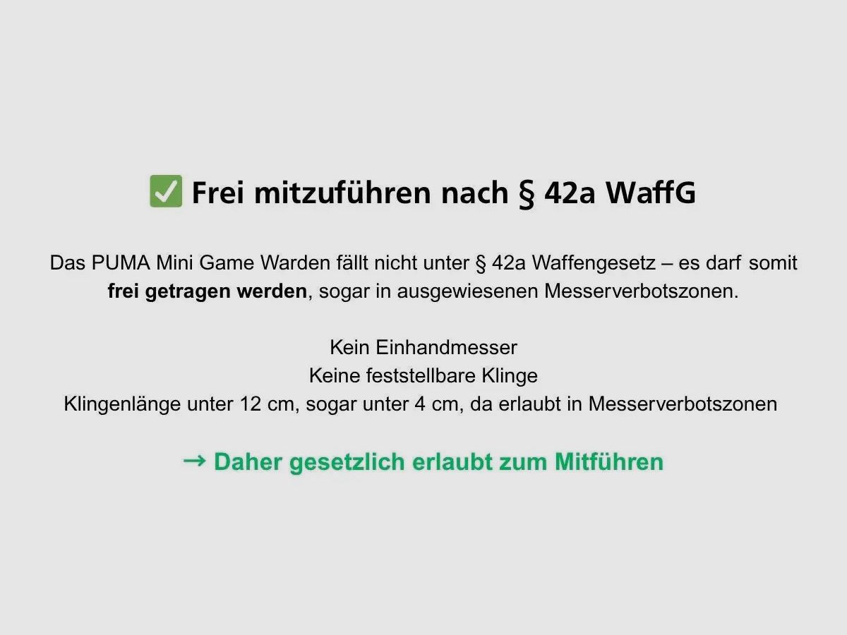 PUMA mini game warden (miniature knife)