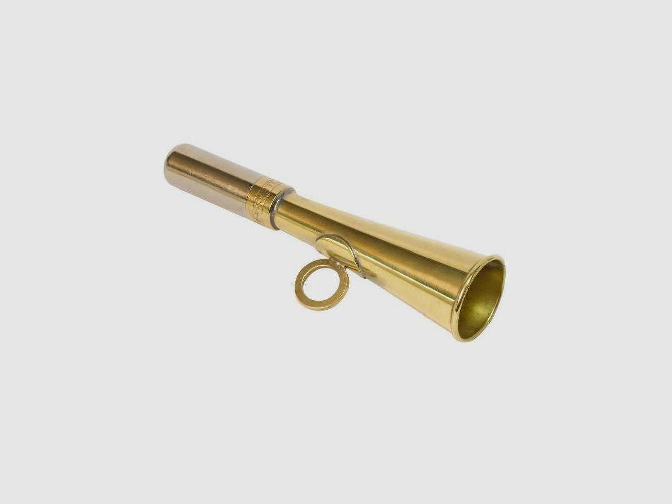 Taschenhorn Elless aus poliertem Messing