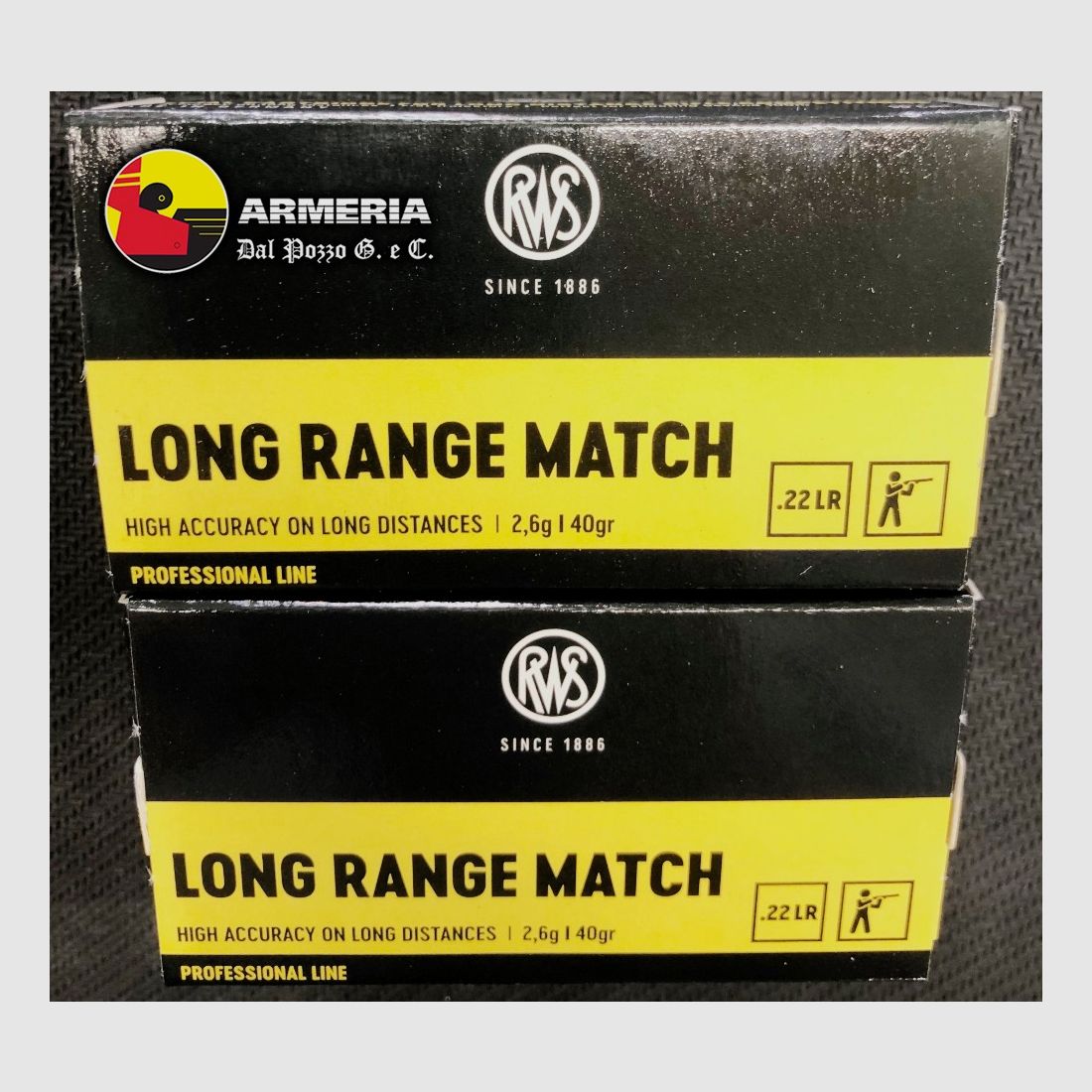 RWS CARTUCCE CAL .22LR LONG RANGE MATCH 40 GN