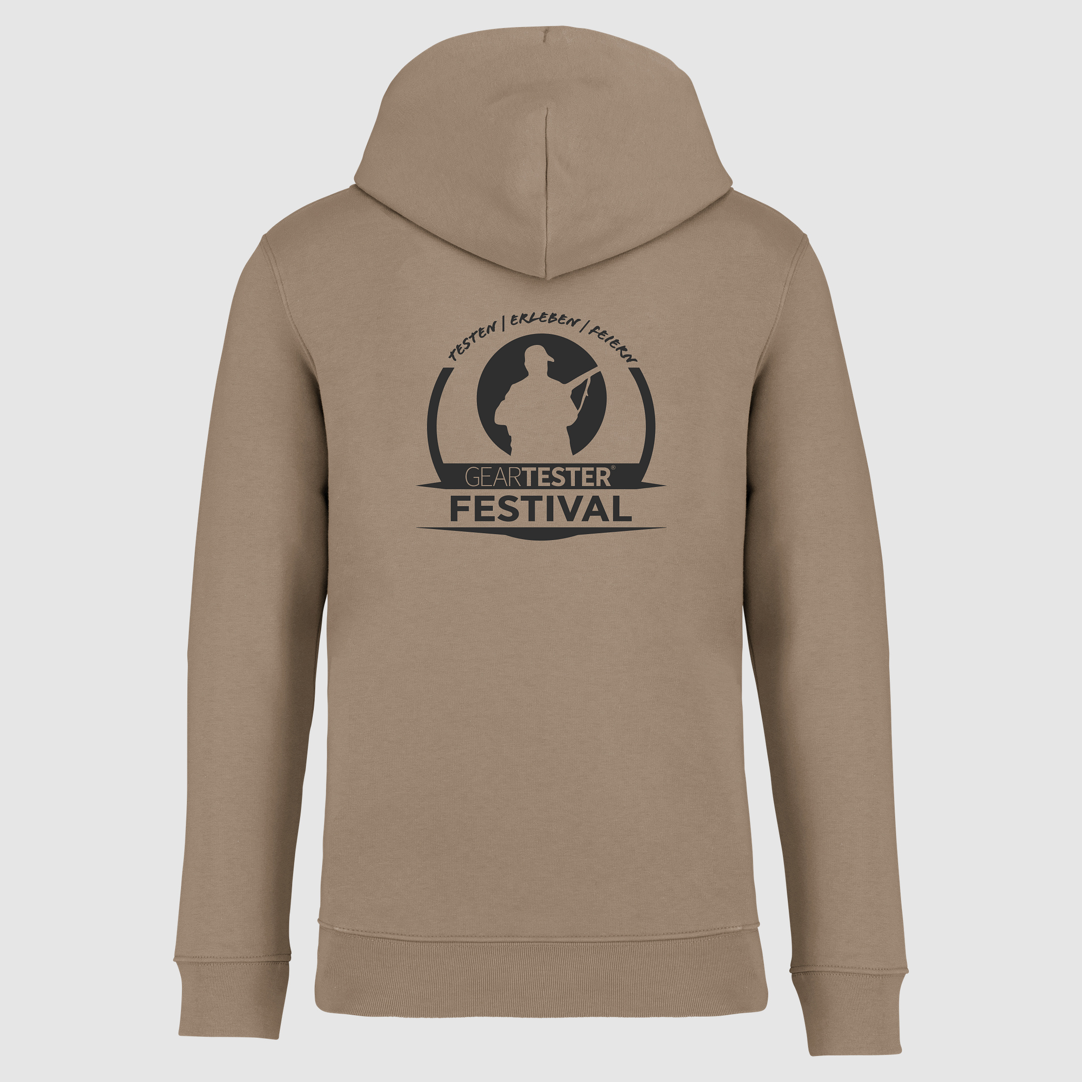 Geartester Festival Bio Hoodie, kleines Logo