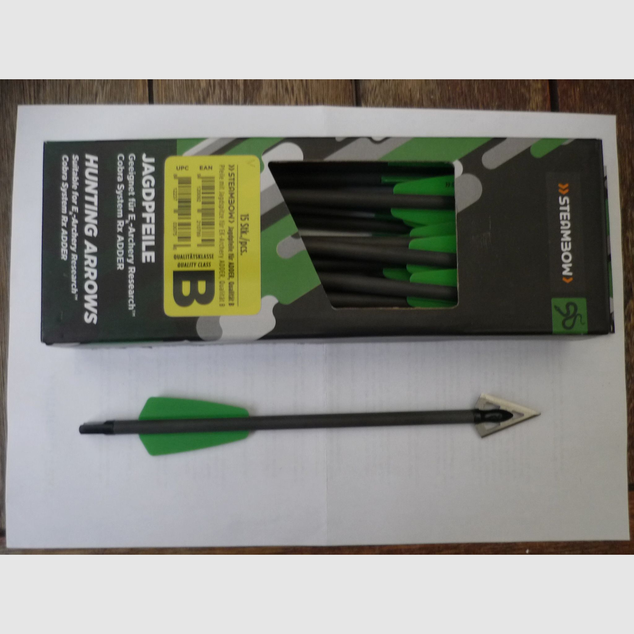15 x frecce da caccia Steambow per ADDER B-Ware