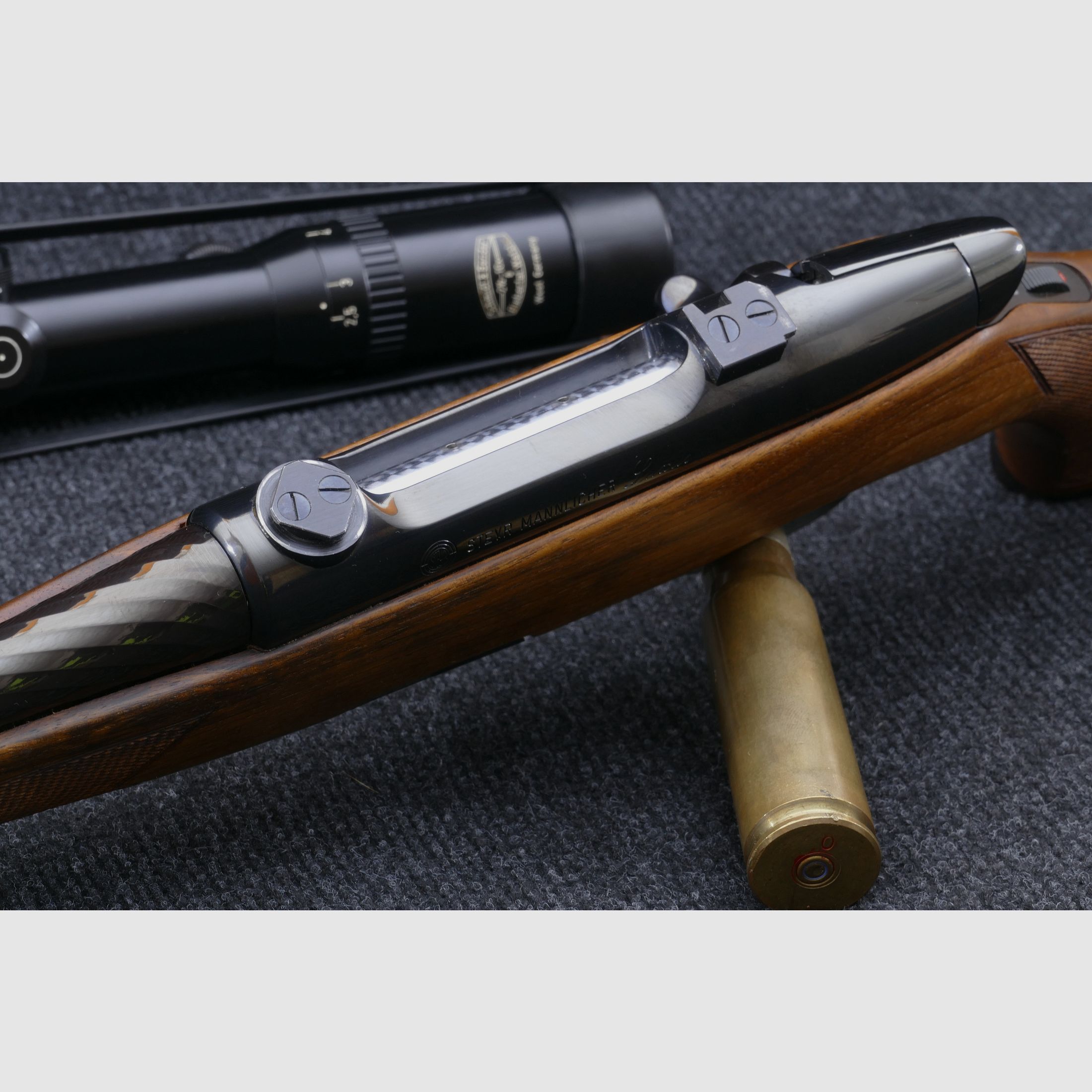 Steyr Mannlicher Luxus M en calibre .30-06 Springfield de primera mano en estado original excepcionalmente bueno, casi como nuevo WHB295