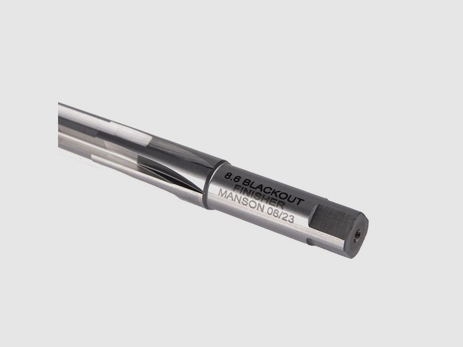 MANSON PRECISION LIVE FINISH CHAMBER REAMER MANSON PRECISION 8.6 BACKOUT PILOTE AMOVIBLE FINISHER, image 3 sur 3