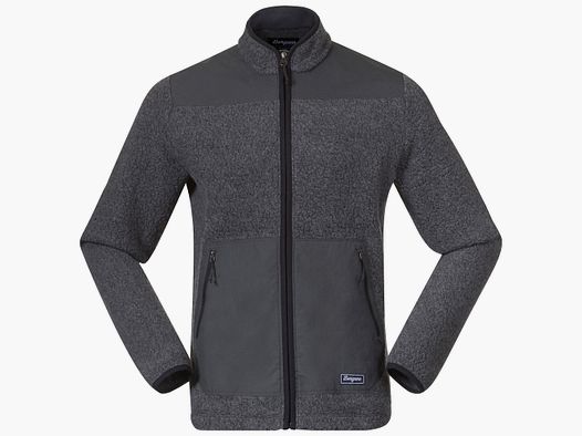 Bergans Nordmarka ReWool Pile Midlayer Jacket Men Solid Dark Grey/Dark Shadow Grey L