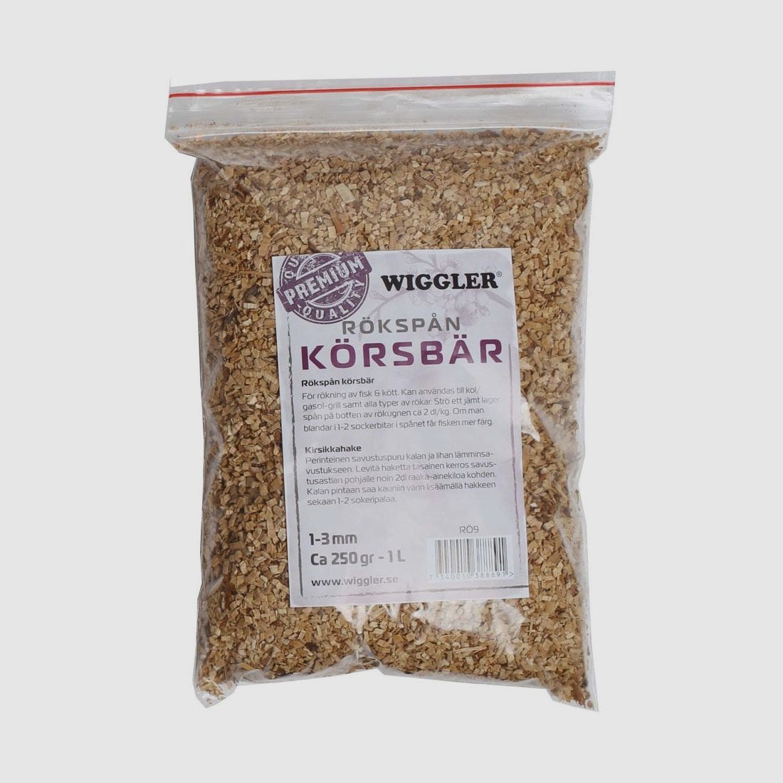 Wiggler astillas de ahumado 250 g cereza
