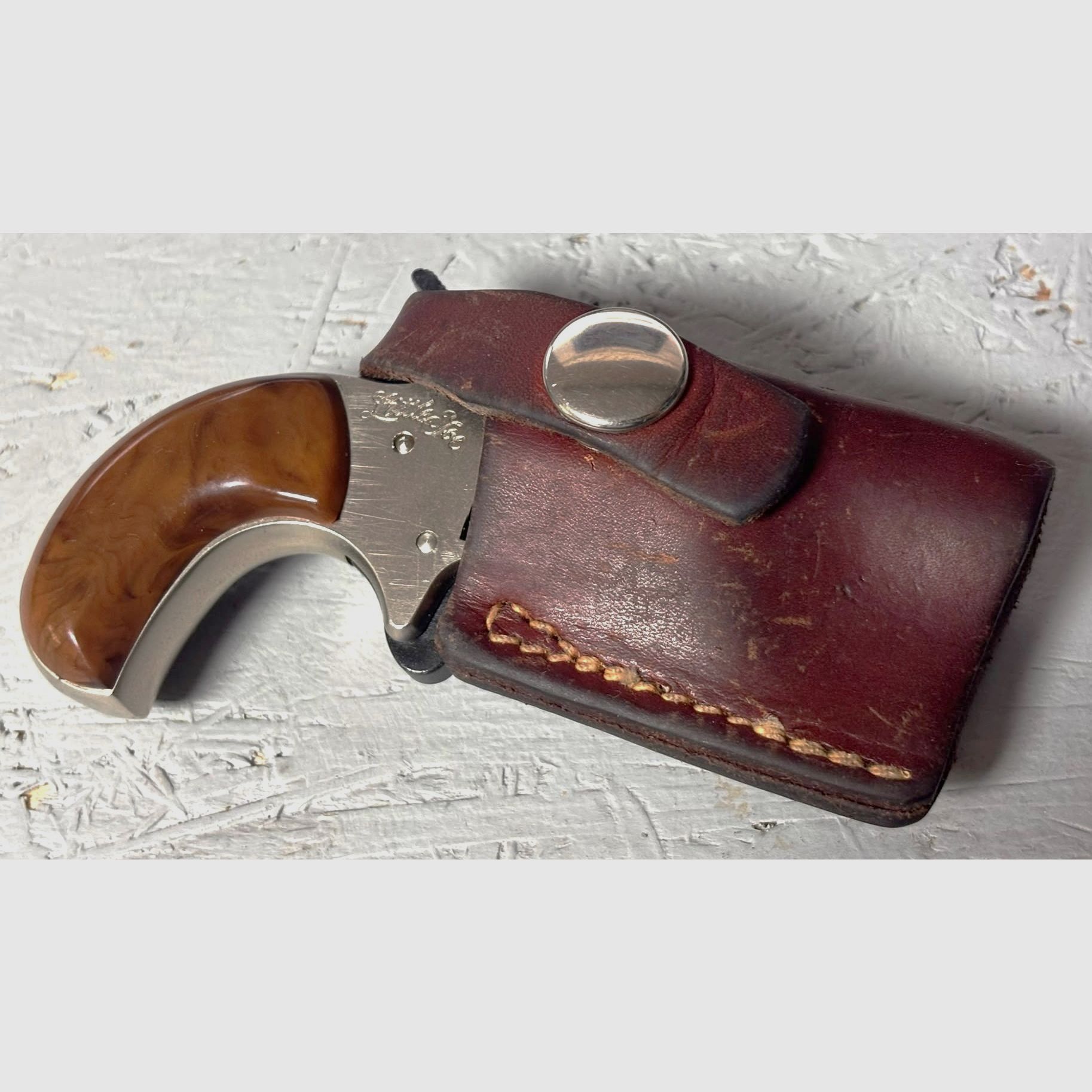 Röhm Littel Joe in 6 mm Knall Original Karton und Dokumentazione + Borsa in pelle per cintura