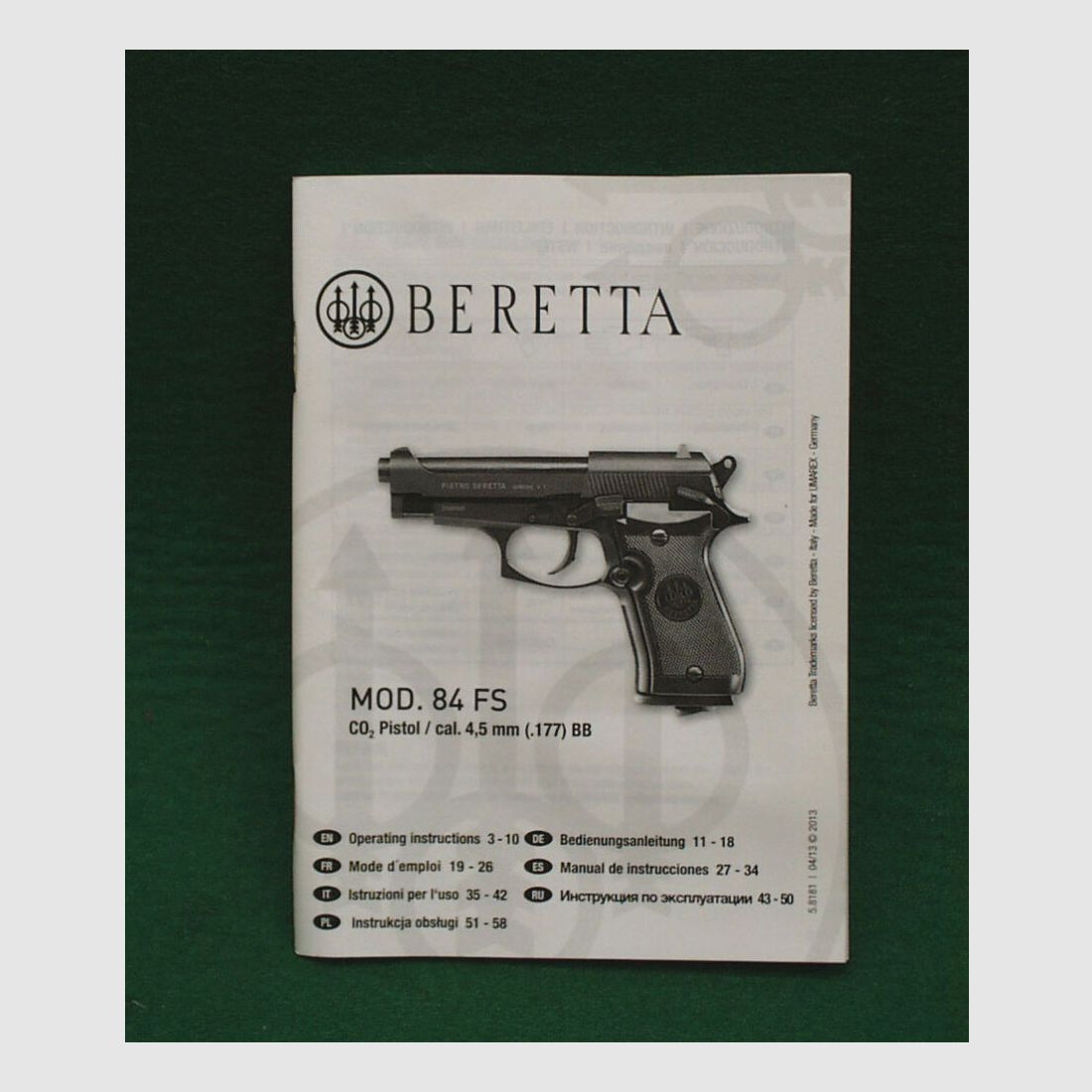 Umarex	 Beretta Mod. 84FS CO2 Pistole