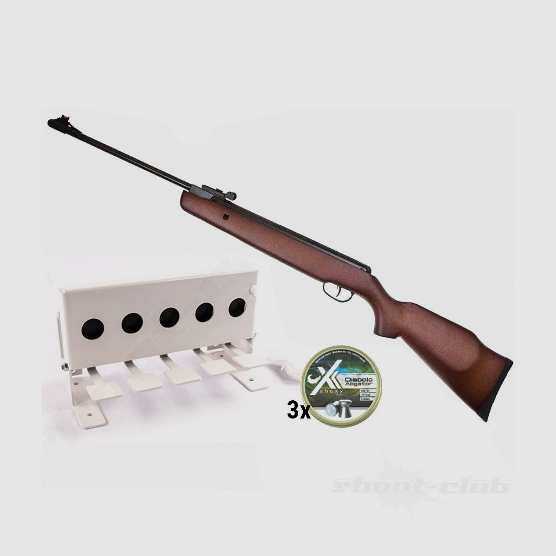 Hämmerli Black Force 550 Luftgewehr 4,5mm Diabolos im Biathlon Set