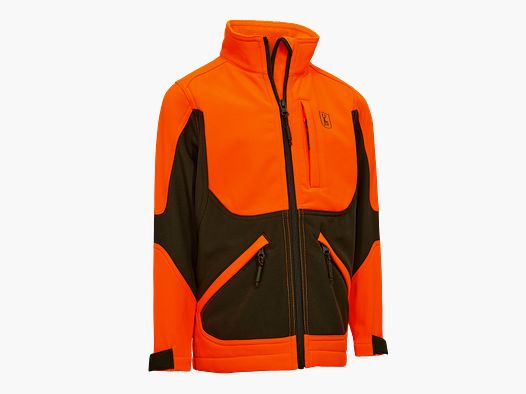 Veste Softshell Rogaland pour jeunes - Orange de sécurité - Taille des vêtements enfants : 164