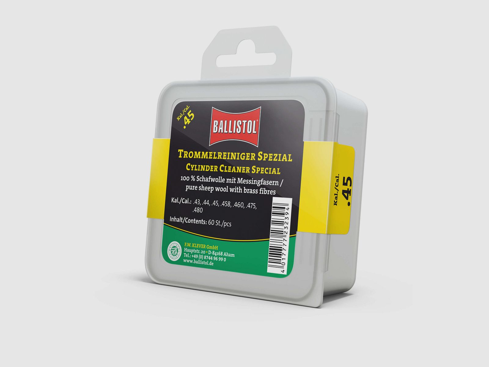 Ballistol Pulitore per tamburi in feltro Speciale - .45