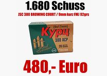 JSC "NOVOSIBIRSK CARTRIDGE PLANT" & LVE "LOW-VOLTAGE EQUIPMENT CO" Munition JSC 380 BROWING COURT / 9mm short FMJ 92grs non-corrosive 1,680 rounds in ARMY ammunition box