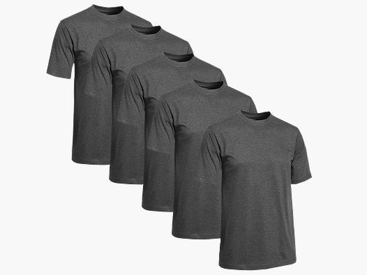 Clique T-Shirt Herren 5er-Pack Grau