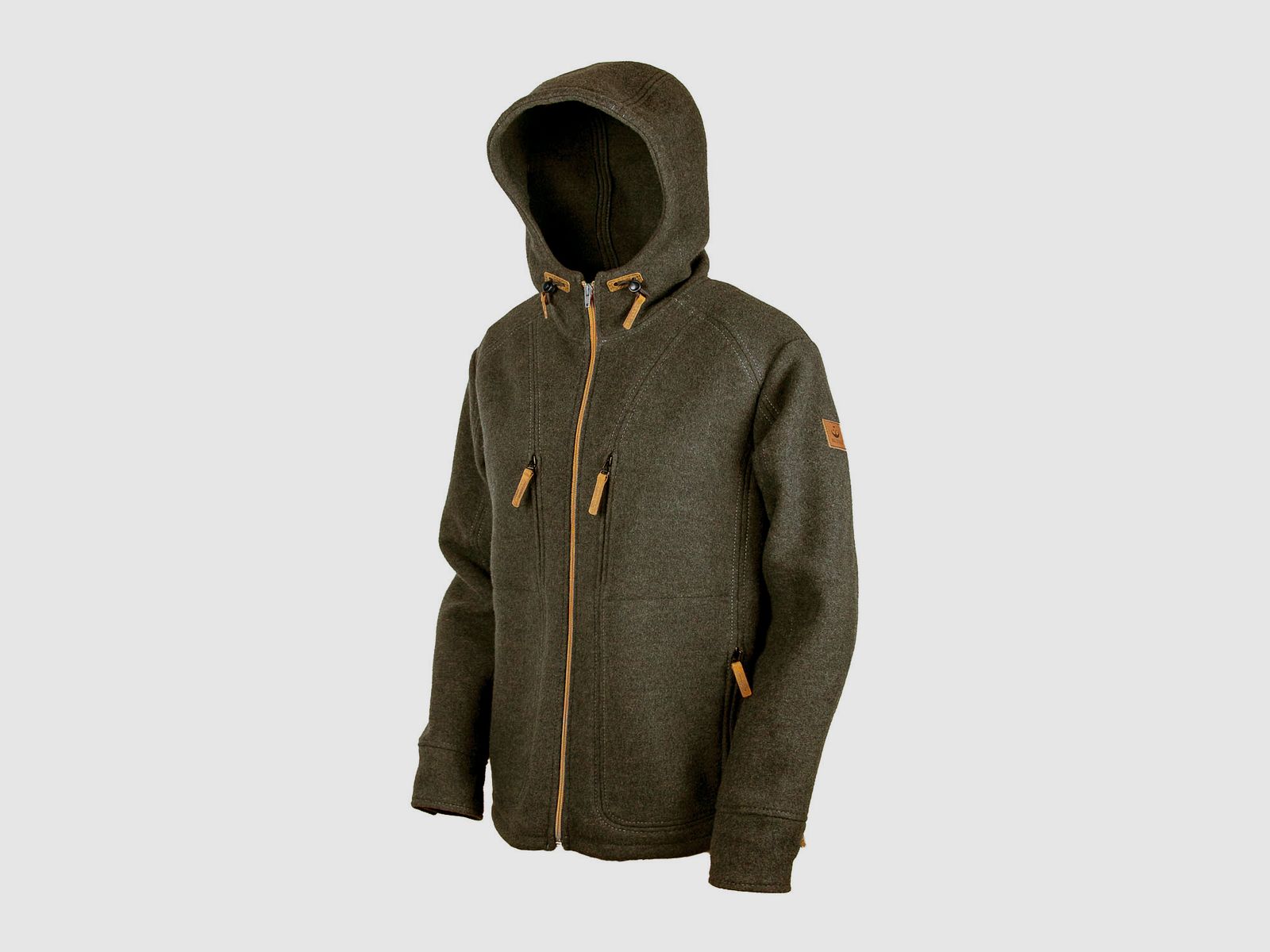 Lodenfleece-Hoodie "Kapuzenhuber", Schiefer