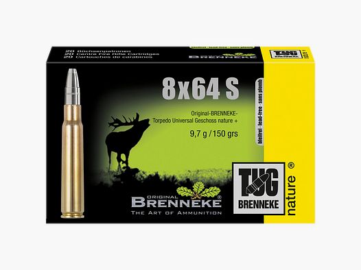 Brenneke 8×64 S TUG nature + 9,7g/150grs. – 20 szt.