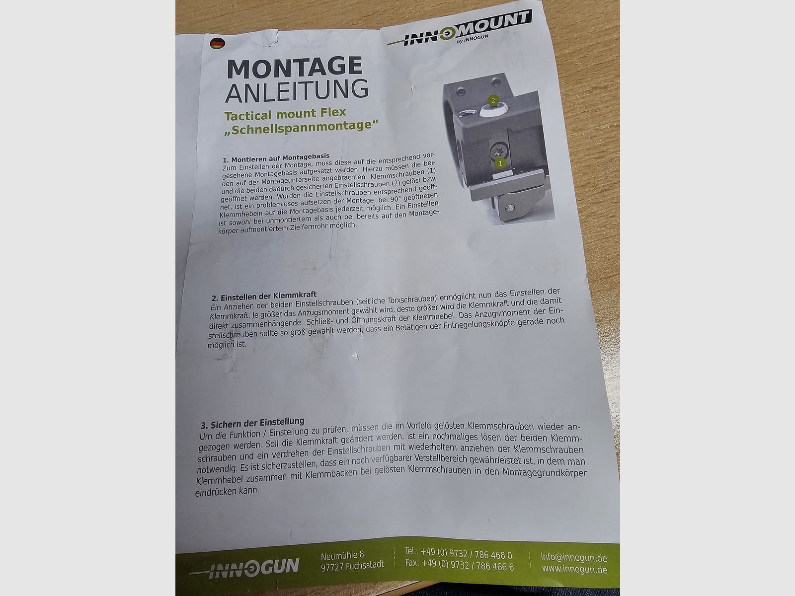 Montura Innomount riel ZM Zeiss, Leica Weaver, riel VM montaje táctico de liberación rápida, imagen 5 de 6