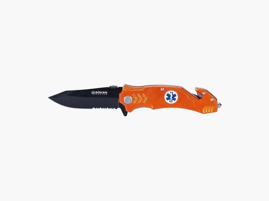 Couteau Magnum Böker Magnum Couteau de poche EMS Rescue orange