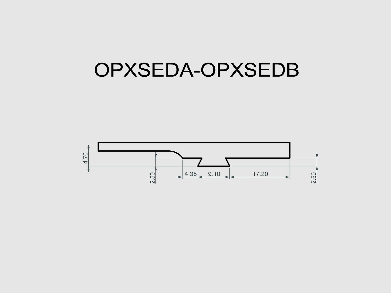 Placa base de riel en forma de cola de golondrina (tipo B) para STI EDGE - TONI SYSTEM * CÓDIGO DE ARTÍCULO OPXSEDB