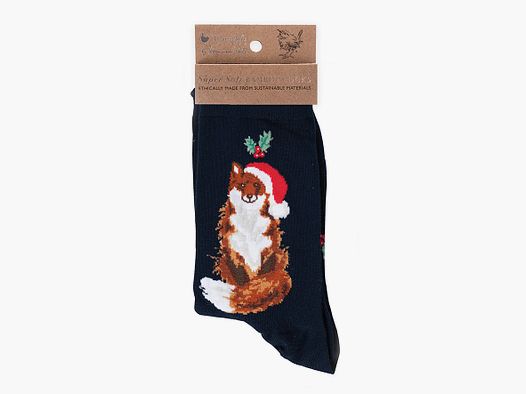 Wrendale Christmas Socks with Fox