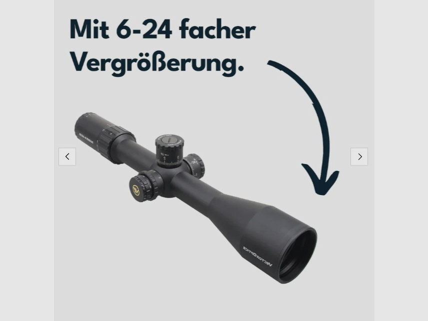 Vector Optics SCOL-46 Taurus Zielfernrohr 6-24x50SFP HD - Montage für 21mm Picatinny/Weaver