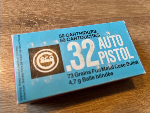 Geco .32 Auto 4,7 g/ 73 gr FMJ - 50 Stk