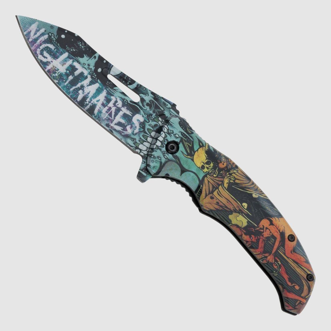 Nightmare Taschenmesser bunt Fotodruck