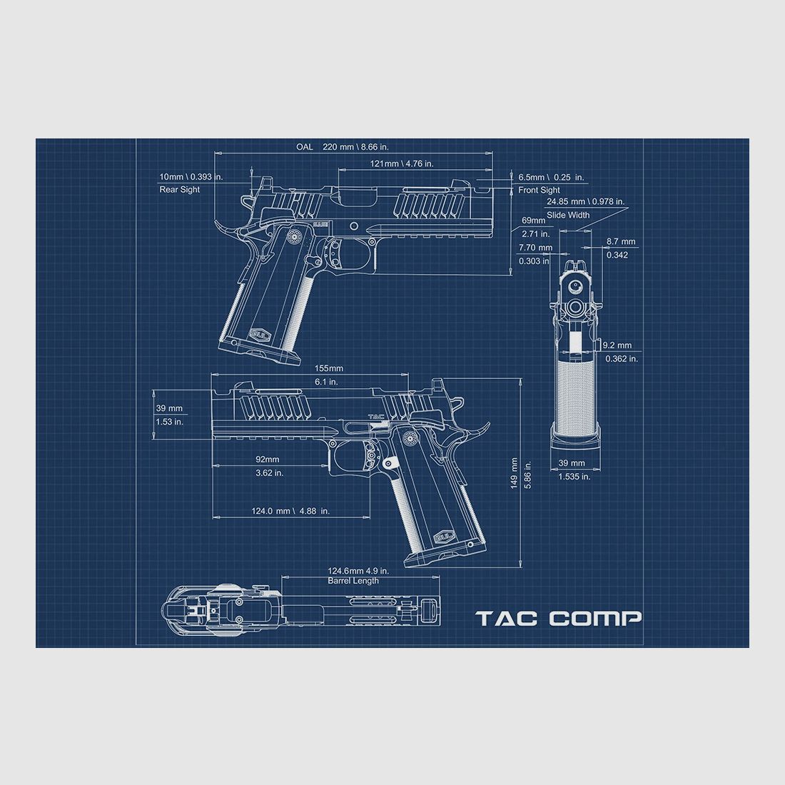 BUL SAS II Tac Comp 5″ Silber, Bild 7 von 7