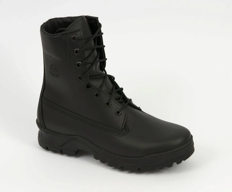 Schwarze Leder-Militärstiefel Hanzel C016.7