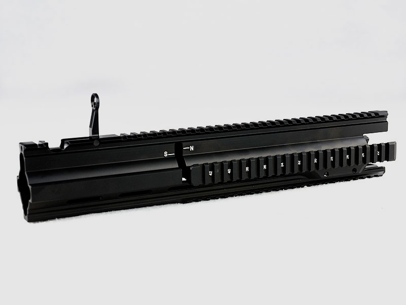 Heckler & Koch PICATINNY-Handschutz für MR308 GRÜN-BRAUN, für 16,5"/20"-Lauf mit Fenster für Gasabnahmeverstellung