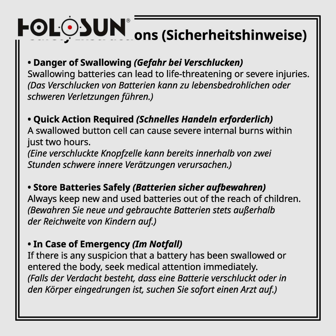 HOLOSUN HS507COMP Offenes Reflex Rotpunktvisier + wechselbarem 2MOA Punkt, 8/20/32MOA Kreis Absehen, schwarz, Jagd, Sportschießen Softair, tactical mini
