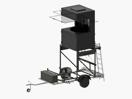 Schwarz Mobile Jagdkanzel in schwarz