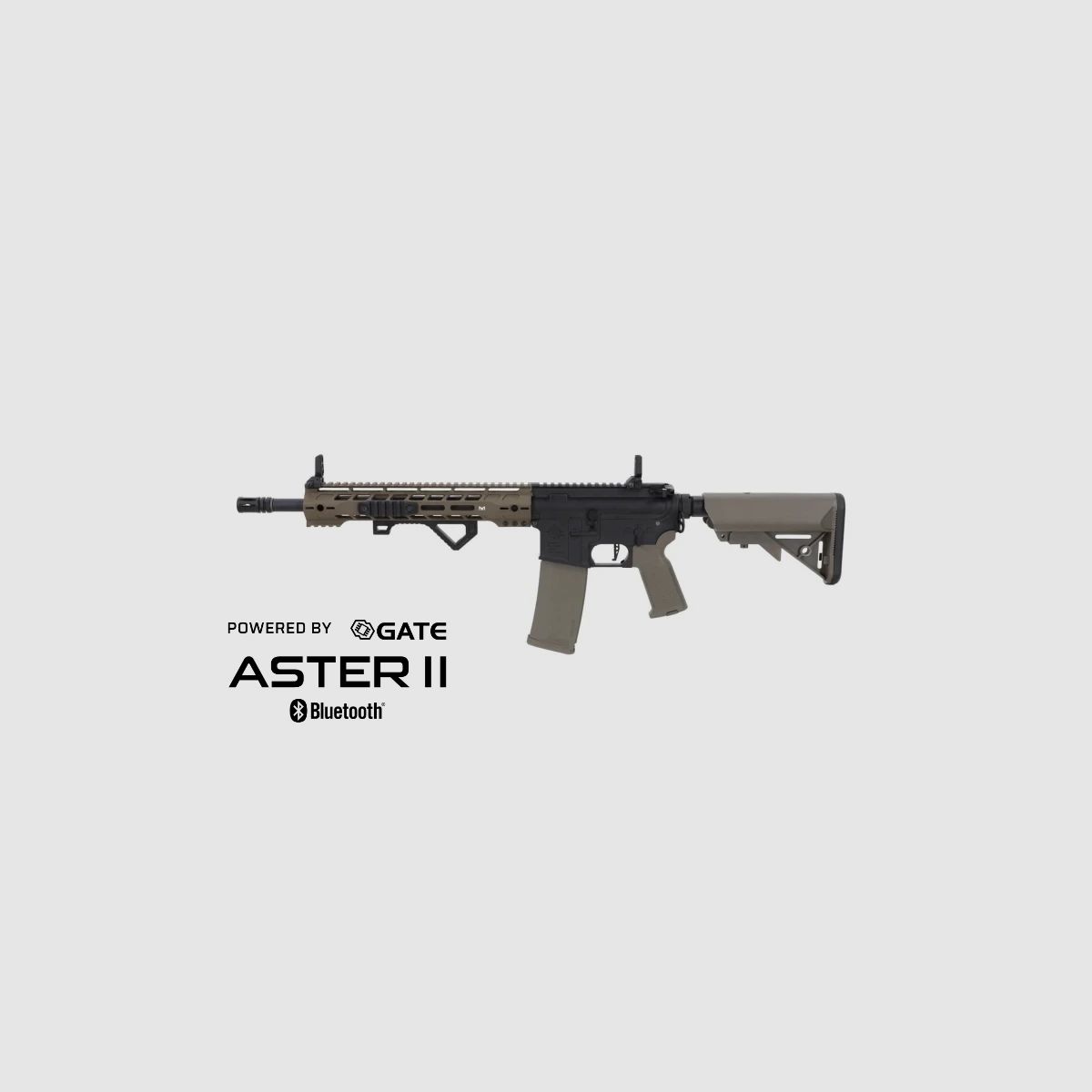 SA M4 Carbine M-LOK (RRA SA-P14 PRIME™ Aster II ETU BLDC™) Rifle Airsoft Libre a partir de 18 - Negro/Verde -F-