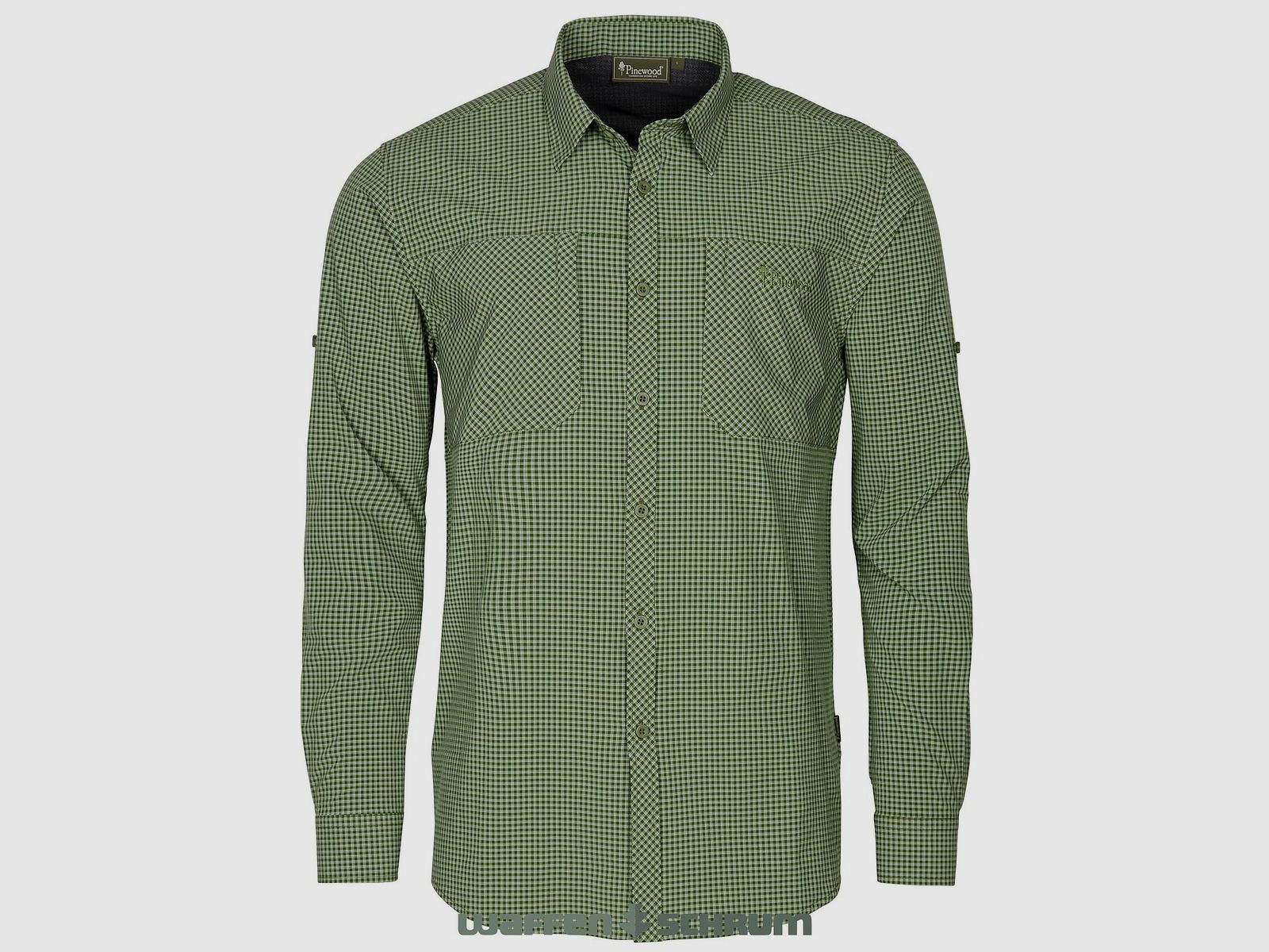 Pinewood Hemd Insect Safe Pine Green/ OffWhite