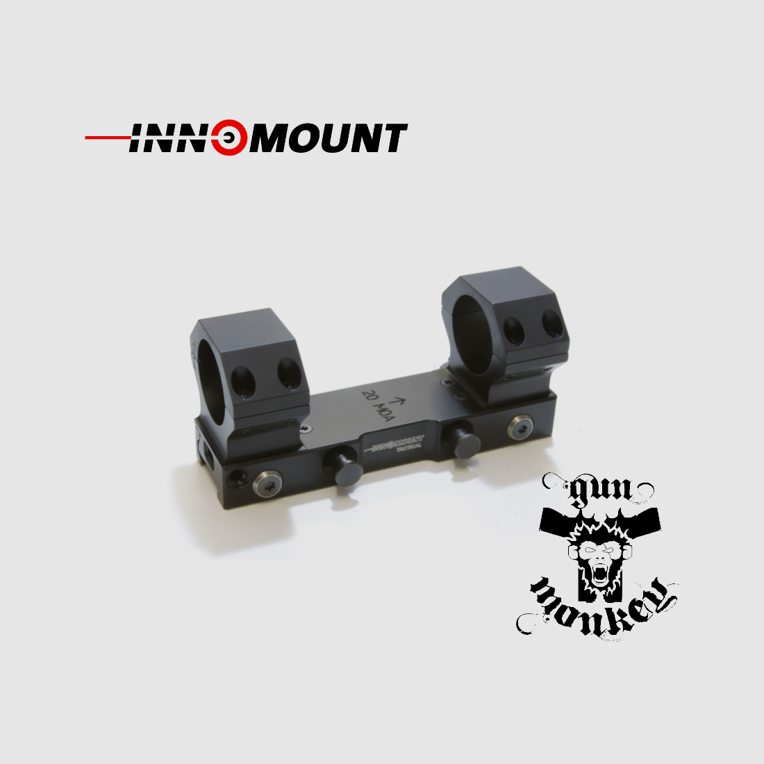 Innomount QD-tactische montage Picatinny-ringen 34 mm -20 MOA BH 21 mm monoblok met libel (60-34-21-00-200-20MOA), afbeelding 2 van 7