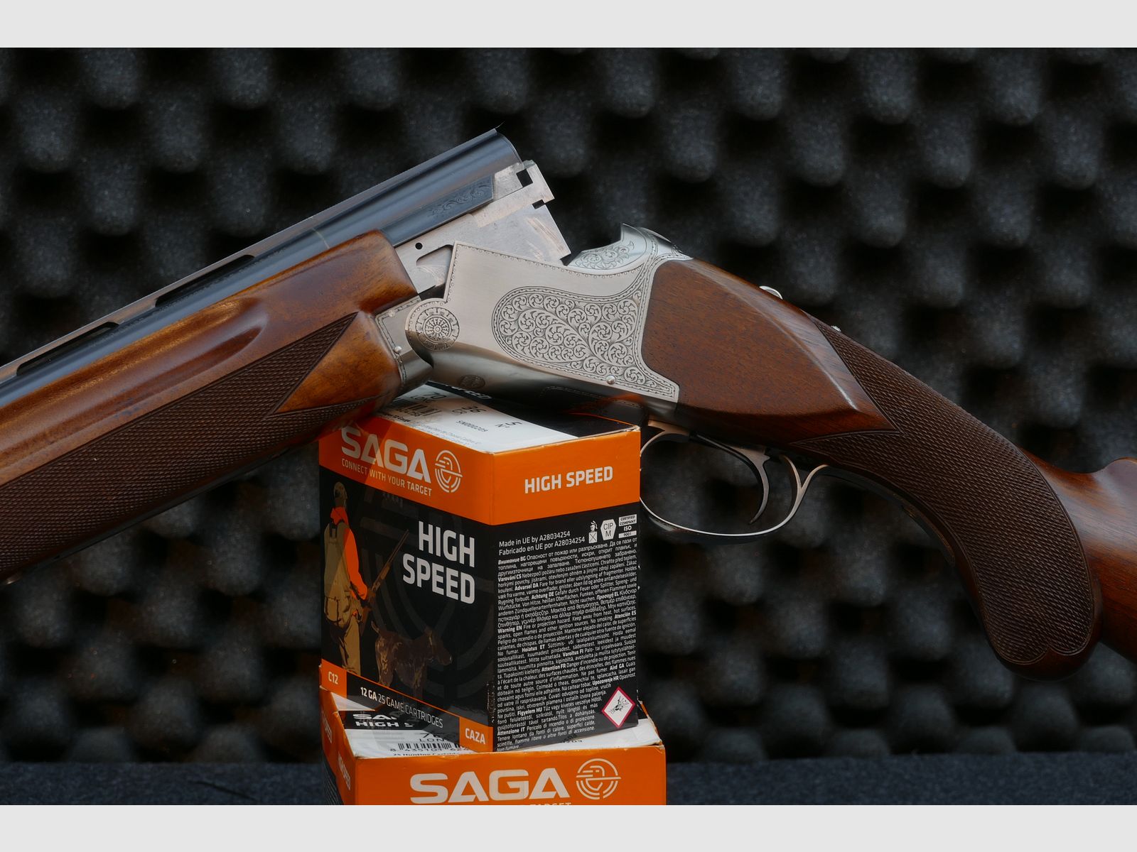 Winchester Super Grade – 12/70, Bockdoppelflinte, Schrankwaffe, Top Zustand