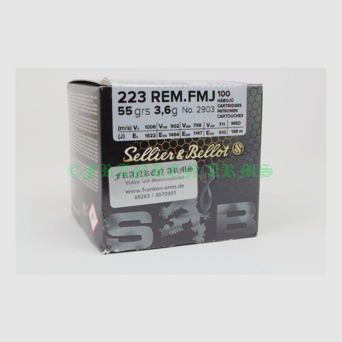 Sellier&Bellot .223 Rem. 55gr. 3,6g 100 Stück Staffelpreise
